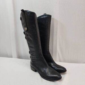 Arturo Chiang Size 6.5 Women's Enchante Leather Tall Riding Boots Silver Conchos